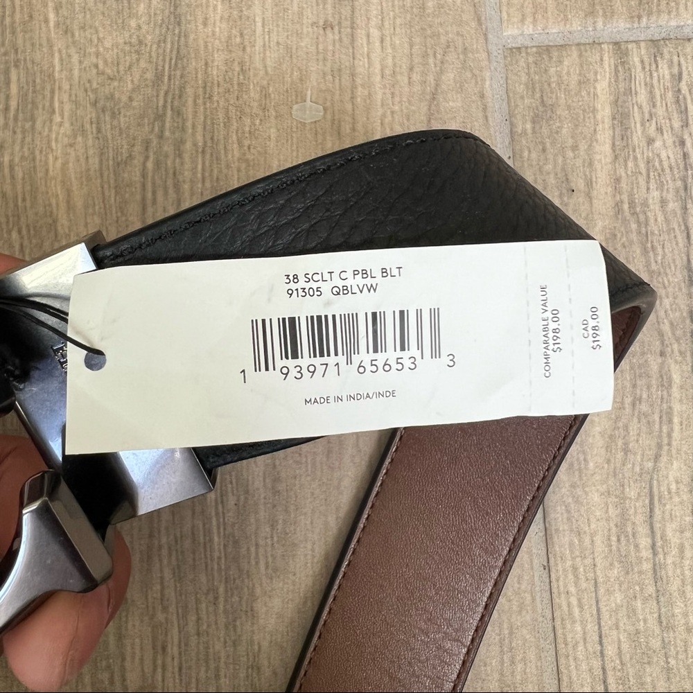 Coach Signature Buckle Cut To Size Reversible Belt, 38 Mm - Picture 8 of 8